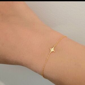 925 Sterling Silver North Star Bracelet with Gift Box 🎁 14K Gold Bracelet ✨